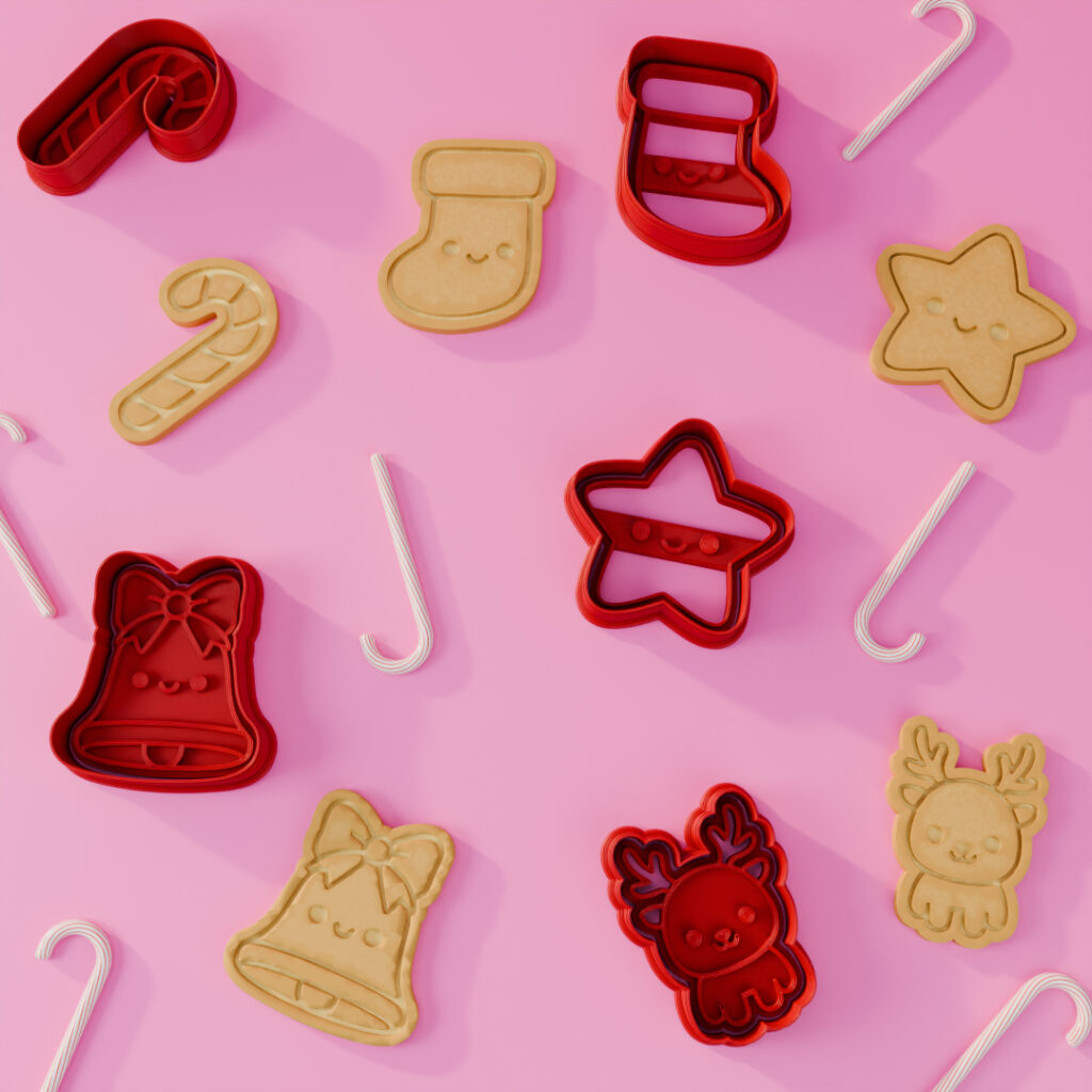 Set de Cortadores de Galletas Navideños x5