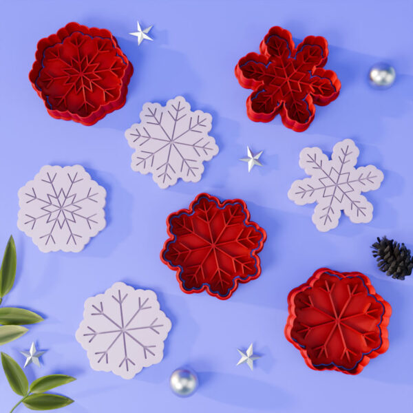 cortadores de galletas copos de nieve