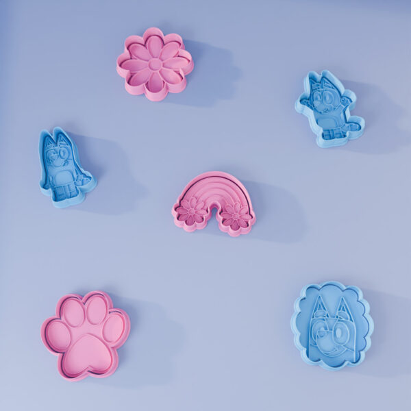 Set de 6 Cortadores y Sellos Bluey